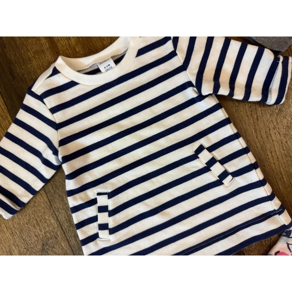 Old Navy Baby Girl Fall Dresses 0/3 Months Long‎ Sleeved Lot Outfits Bundle